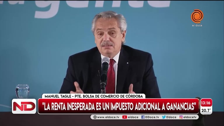 Las críticas de la Bolsa de Comercio de Córdoba al impuesto a la renta inesperada