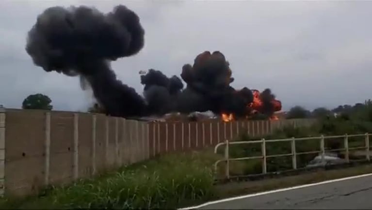 Tragedia con un avión militar en Italia