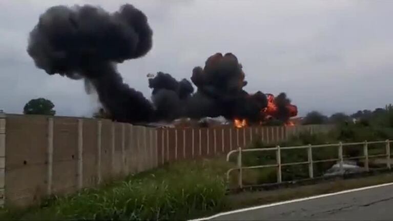 Tragedia con un avión militar en Italia