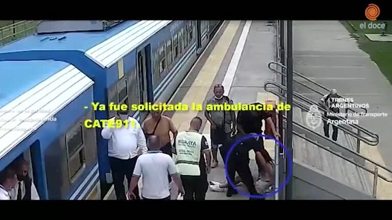Se desvaneció, cayó debajo de un tren y se salvó