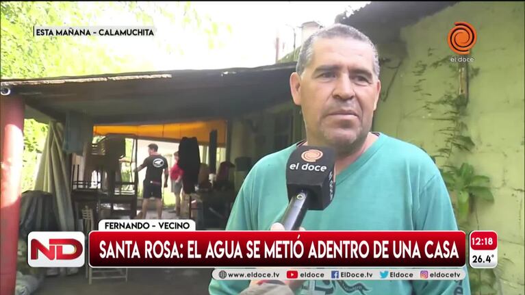 Las fuertes lluvias generaron pérdidas en Santa Rosa