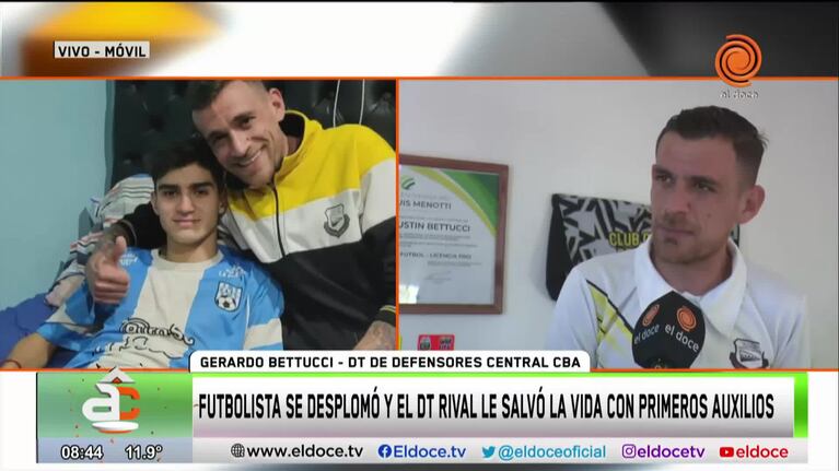 DT rival le salvó la vida a un jugador que se desmayó en pleno partido