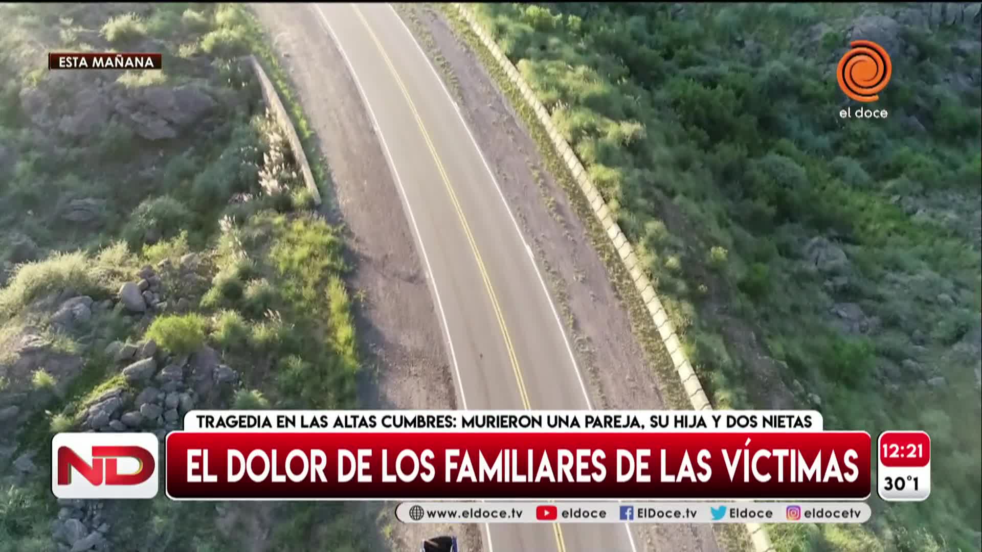 Accidente en las Altas Cumbres: la tristeza de los familiares de las víctimas