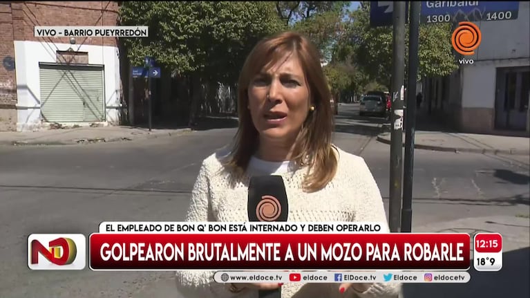 Golpearon brutalmente a un mozo para robarle