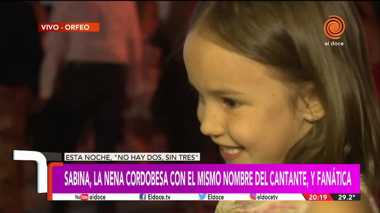 "No hay dos sin tres": Sabina, la pequeña fanática del músico español