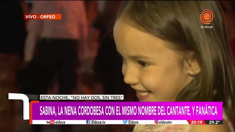"No hay dos sin tres": Sabina, la pequeña fanática del músico español