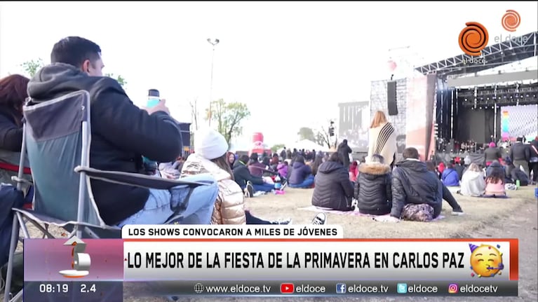 El Doce en Carlos Paz: lo mejor de la Fiesta de la Primavera