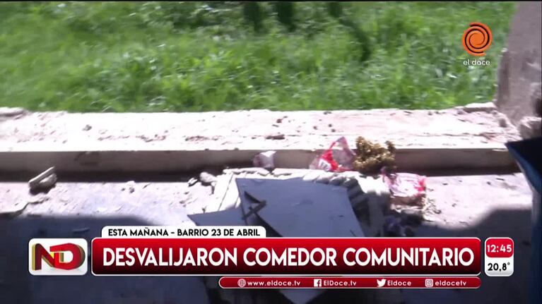 Desvalijaron el comedor de barrio 23 de abril
