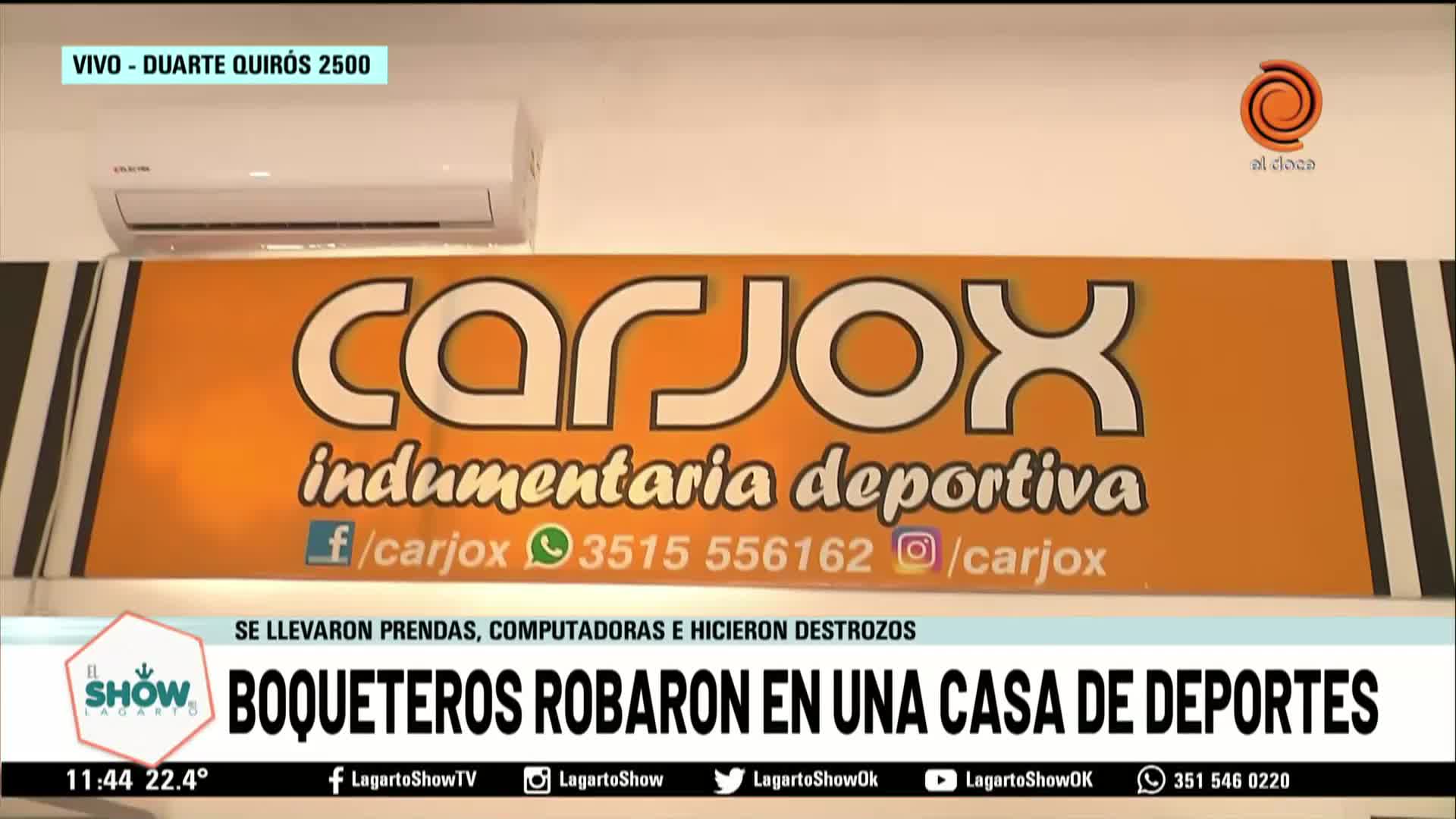 Boqueteros robaron en una casa de deportes