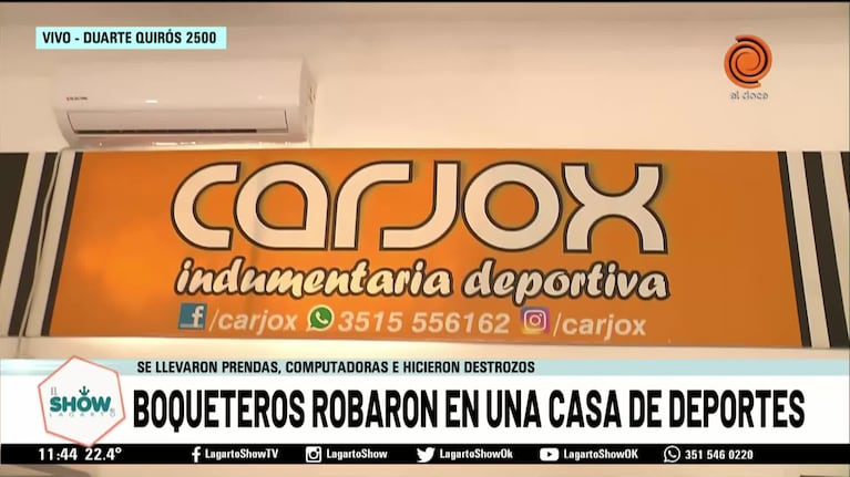 Boqueteros robaron en una casa de deportes