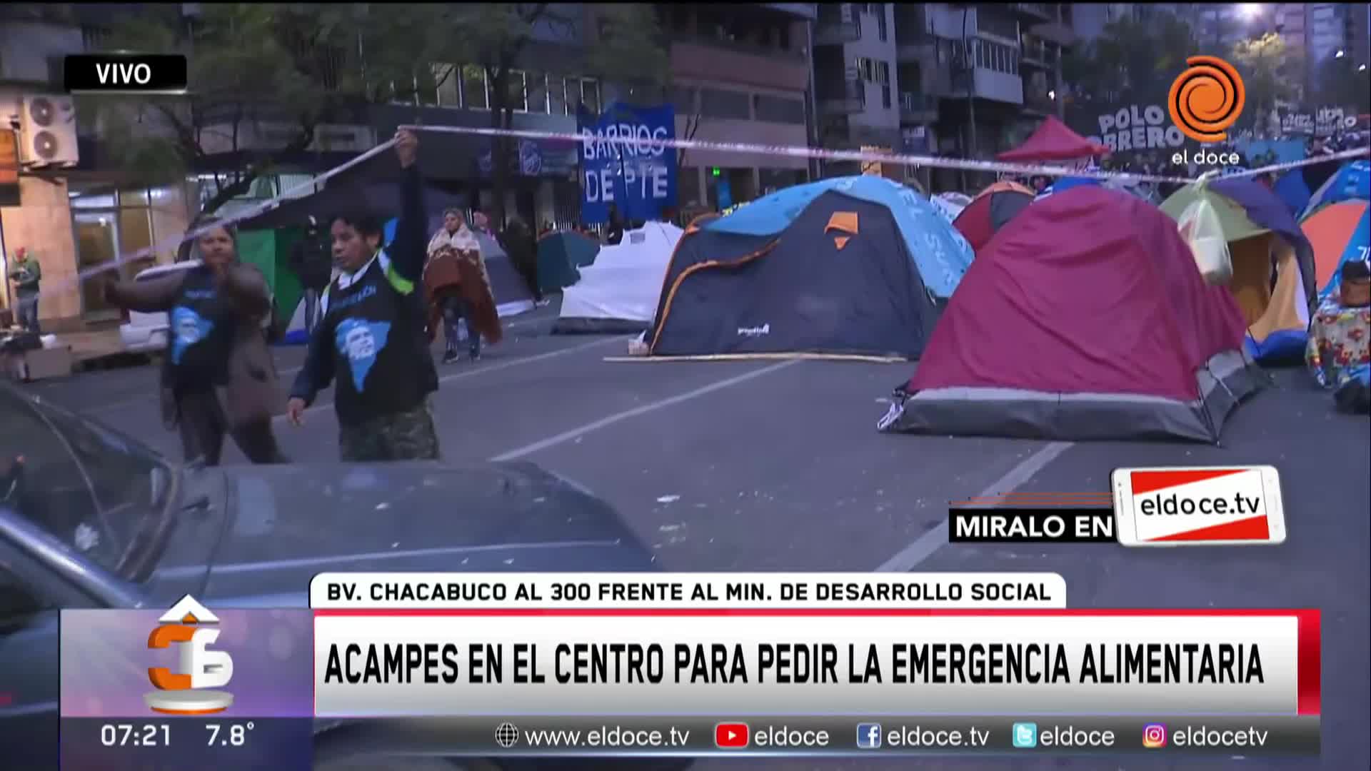 Acampes en el centro de la Ciudad