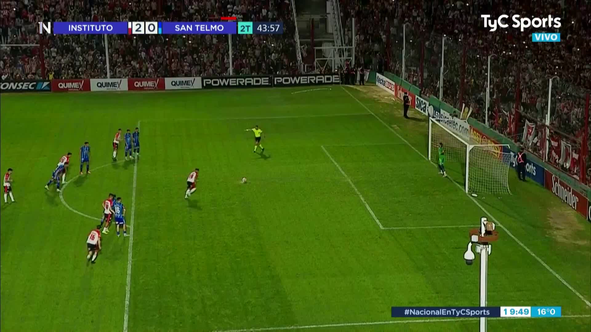 El gol de penal de Rodríguez para Instituto