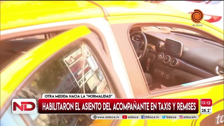 Córdoba: habilitaron el asiento del acompañante en taxis y remises 