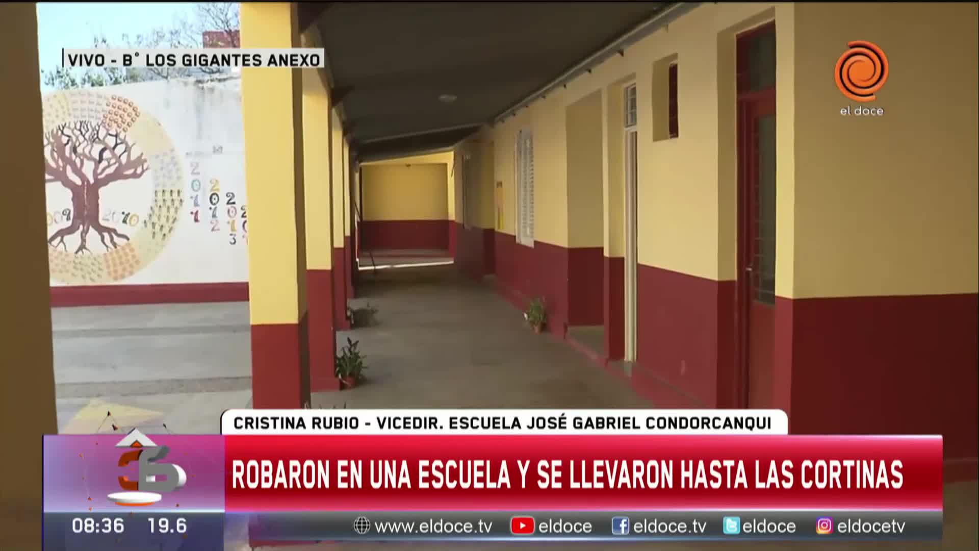 Robaron en una escuela en barrio Los Gigantes