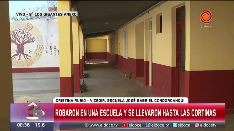 Robaron en una escuela en barrio Los Gigantes