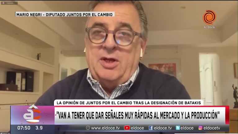 La oposición tras la designación de Batakis: “El país está al borde del abismo”