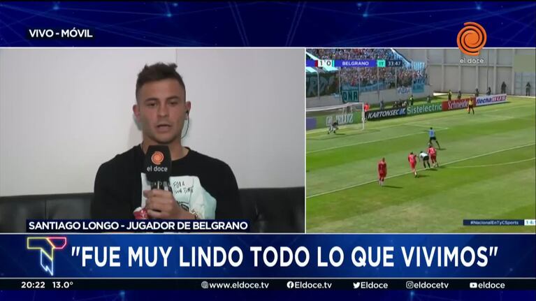 Santiago Longo habló del ascenso de Belgrano