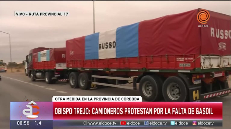 Continúan las protestas por la falta de gasoil