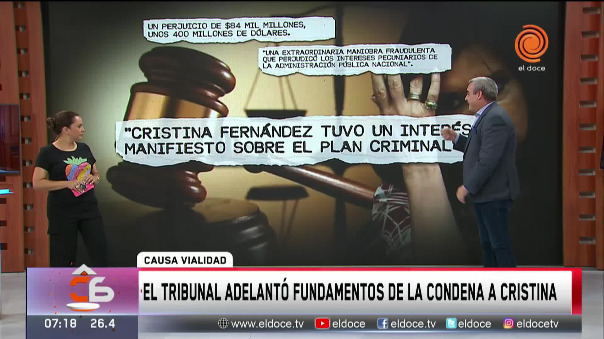 El Tribunal adelantó los fundamentos de la condena a Cristina Kirchner