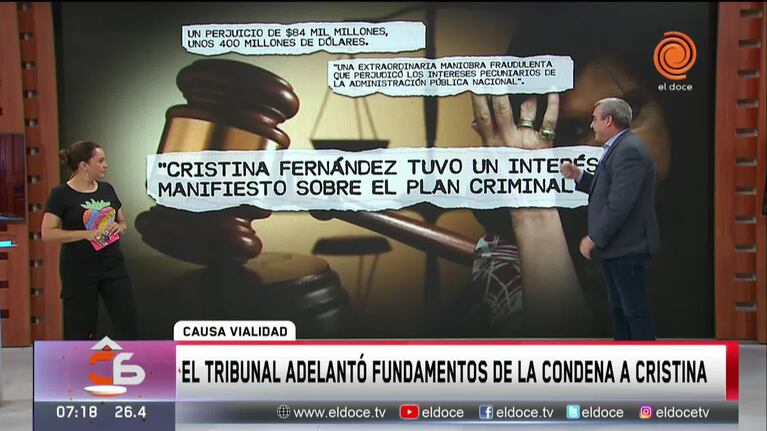 El Tribunal adelantó los fundamentos de la condena a Cristina Kirchner