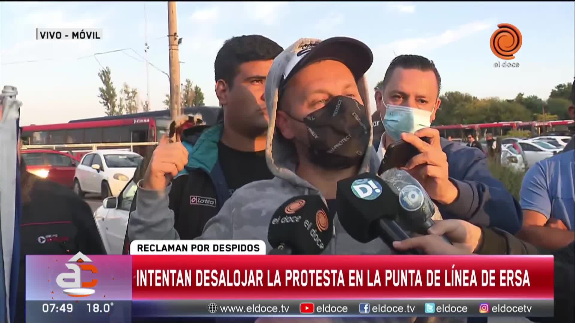 Bloqueo en Ersa: tensión entre la Policía y manifestantes