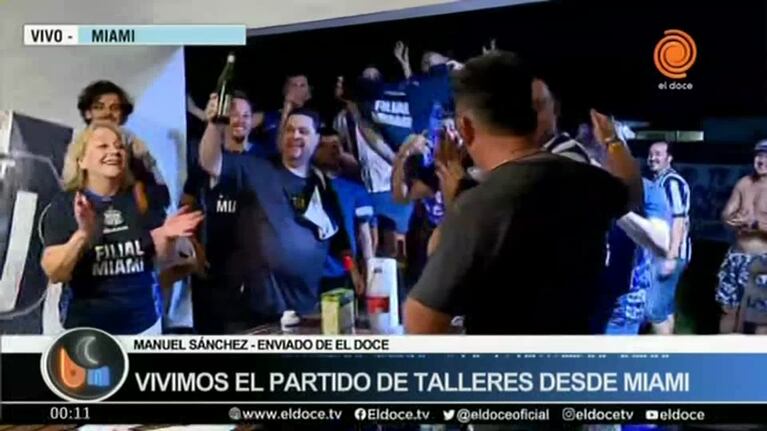 Así festejó la filial Miami de Talleres la clasificación