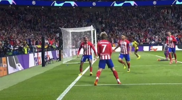 El gol de De Paul para Atlético de Madrid en cuartos de final de Champions League