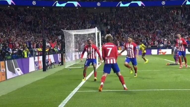 El gol de De Paul para Atlético de Madrid en cuartos de final de Champions League