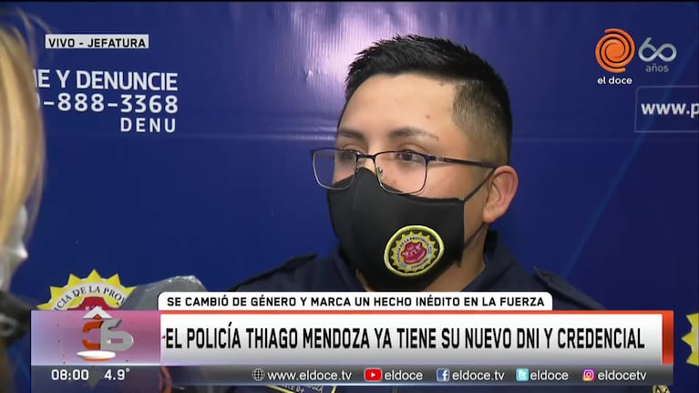 Thiago Mendoza, el primer agente trans en la Policía de Córdoba
