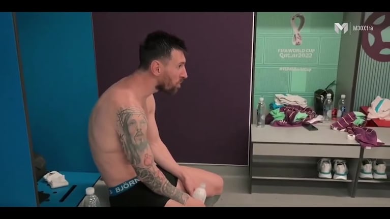 En calzoncillos y devastado: el video de Messi tras la derrota con Arabia Saudita