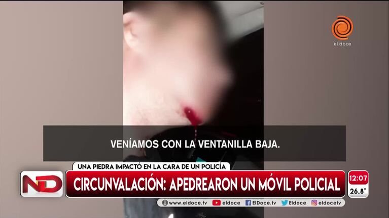 Circunvalación: apedrearon un móvil policial