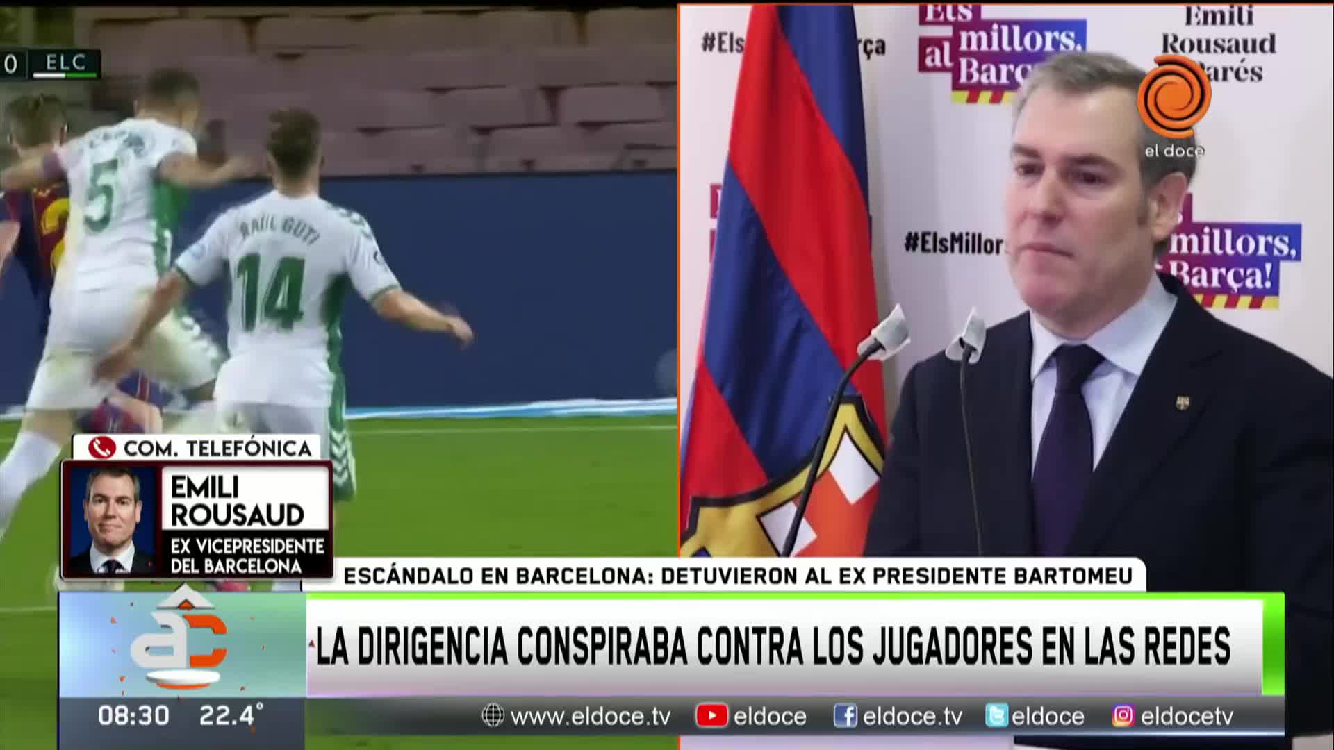 BarçaGate: el ex vicepresidente del Barcelona habló con El Doce