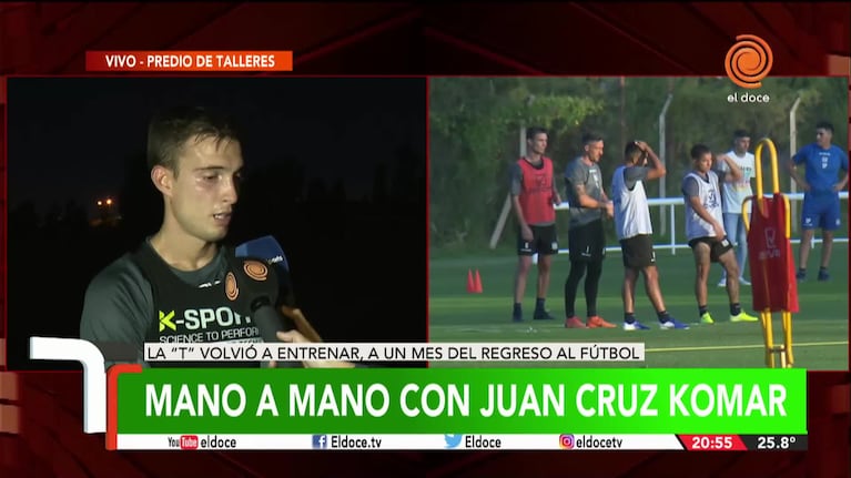 Talleres volvió a los entrenamientos: la palabra de Juan Cruz Komar