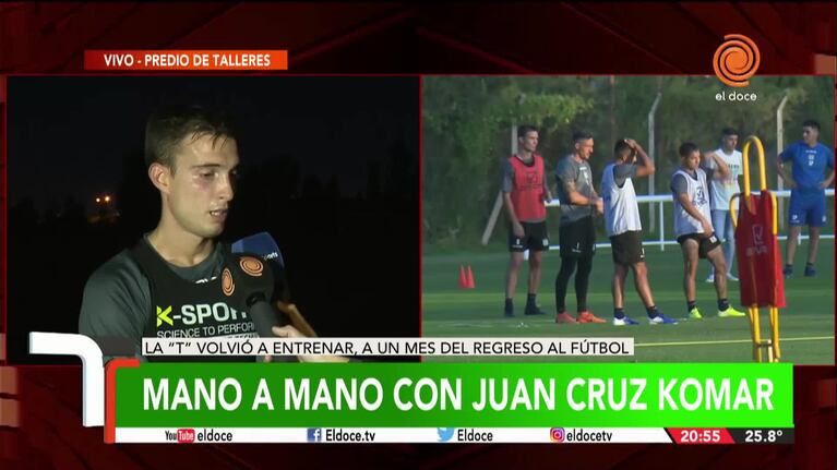 Talleres volvió a los entrenamientos: la palabra de Juan Cruz Komar
