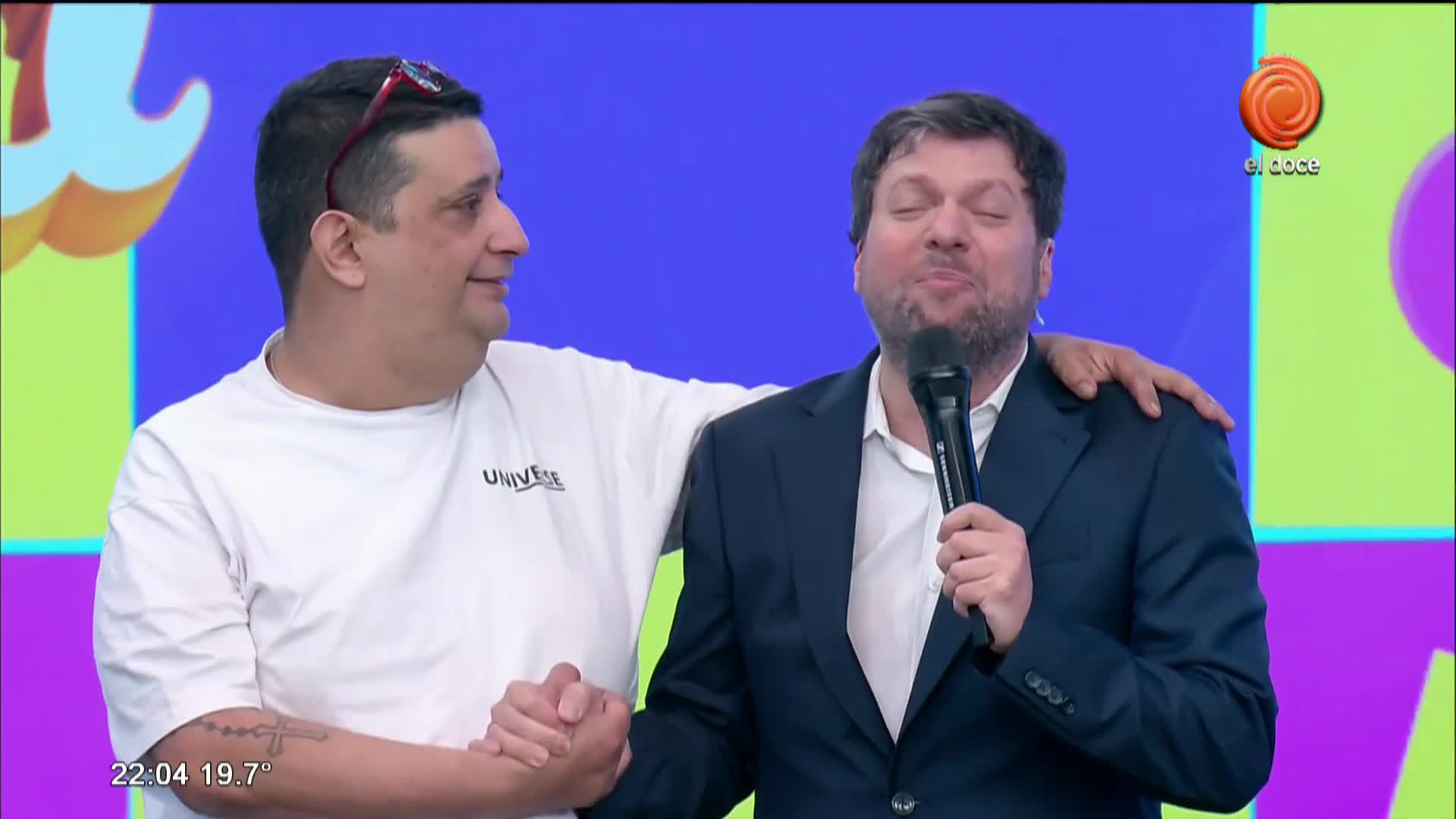 Guido Kaczka con un viejo amigo en Buenas noches familia