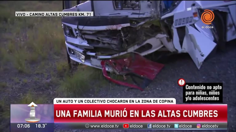 La muerte de la familia en el accidente de las Altas Cumbres