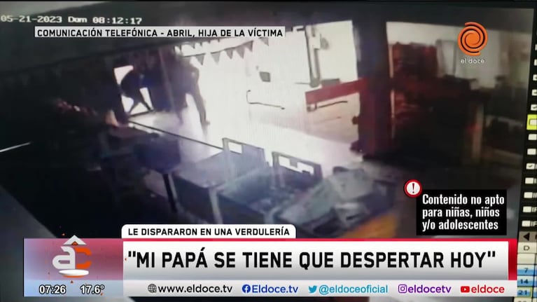 La hija del hombre baleado en el cuello reveló el deseo de su papá