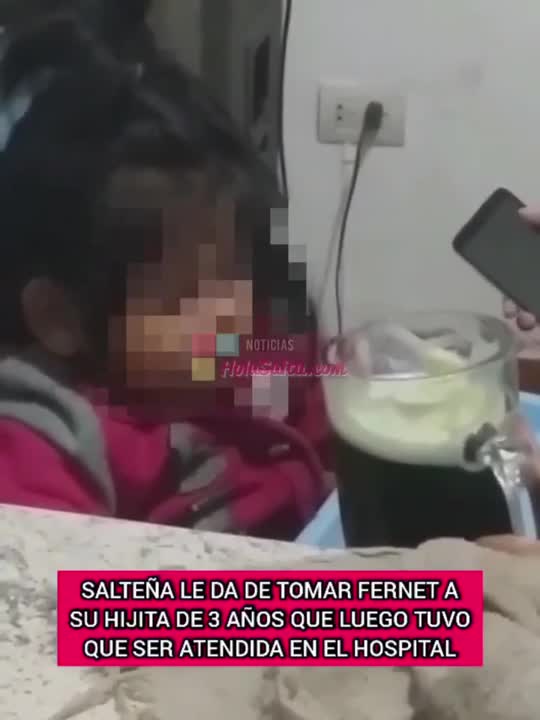 Le dio fernet a su beba y terminó intoxicada