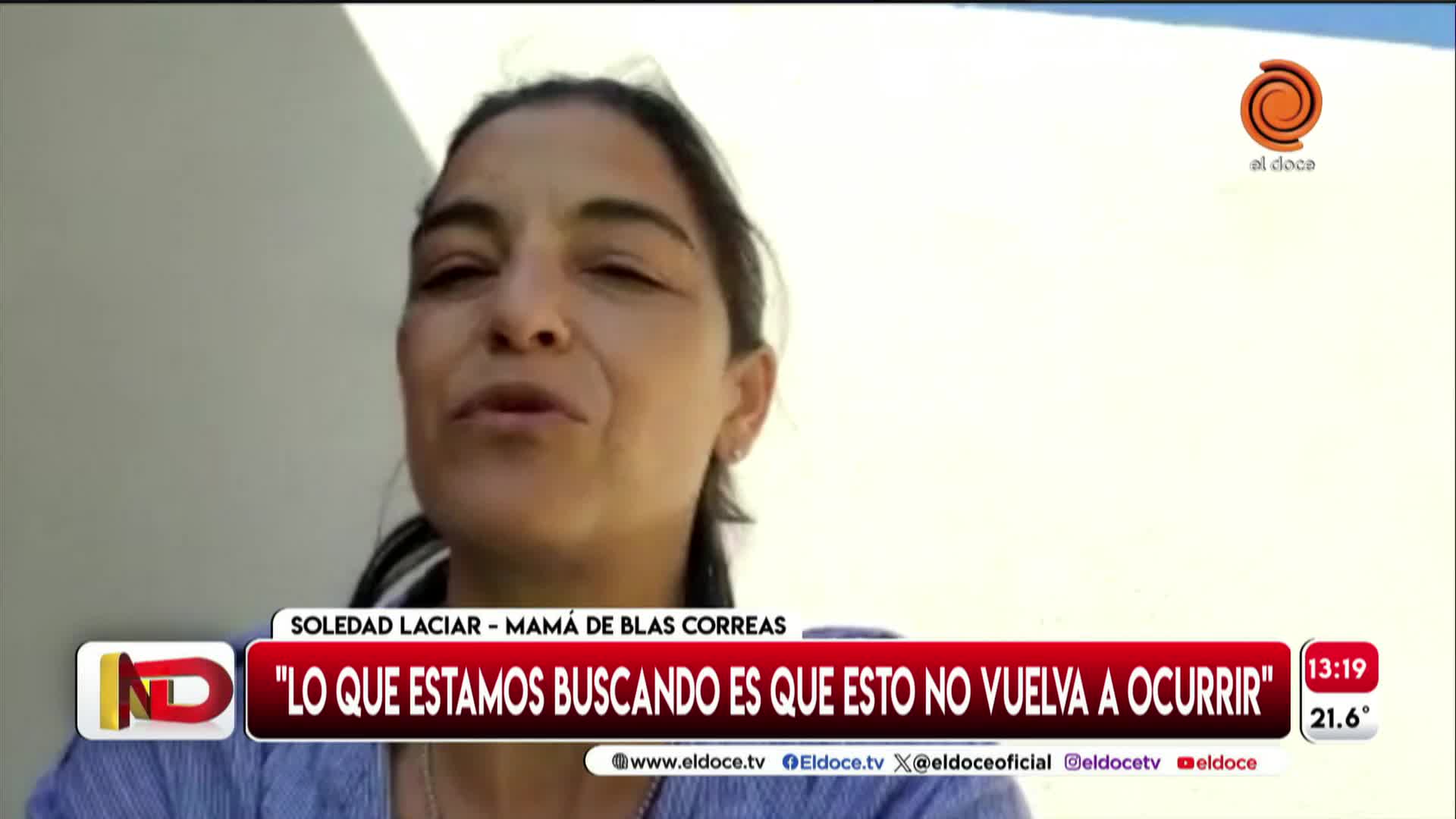 Soledad Laciar sobre el juicio al empleado del sanatorio que abandonó a Blas