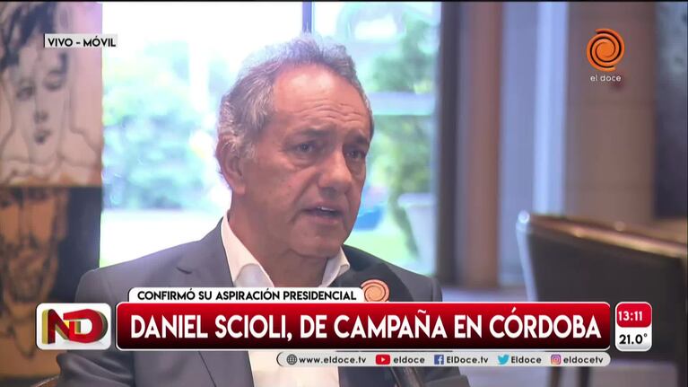 Scioli y su candidatura: "Yo la tengo muy clara, sé lo que hay que hacer"