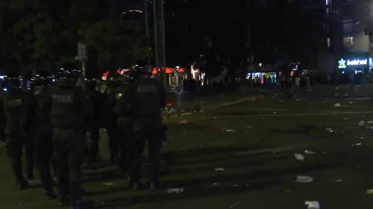 Los incidentes tras los festejos de Argentina
