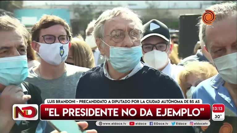 Brandoni en Córdoba: apoyo a Negri y fuertes críticas a Tolosa Paz