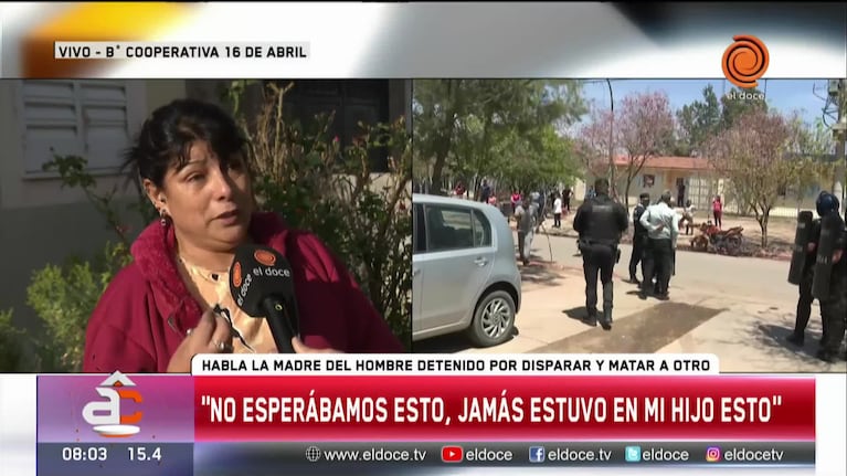La madre del detenido por el crimen en barrio 16 de Abril dijo que es una víctima