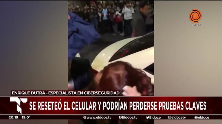 Los riesgos por el reseteo del celular del agresor de Cristina Kirchner