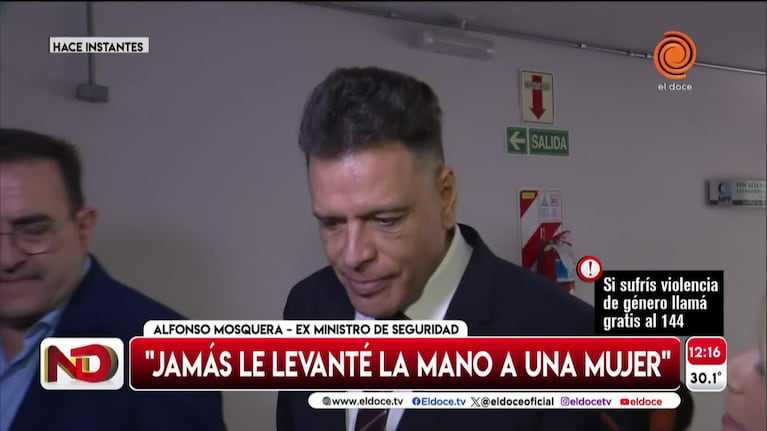 Mosquera declaró en la causa por violencia y volvió a negar la acusación