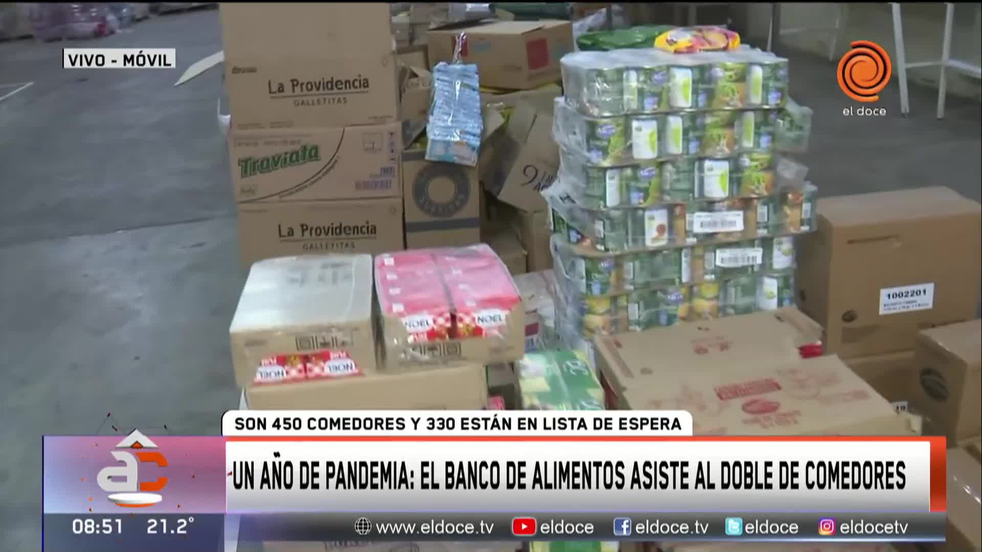 Banco de alimentos: preocupa el aumento de gente que pide ayuda para comer