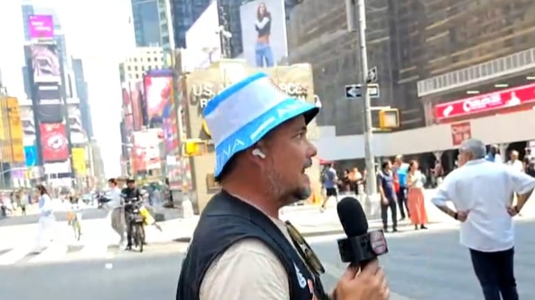 Nolo Sánchez y un show en Times Square palpitando la final del Mundial