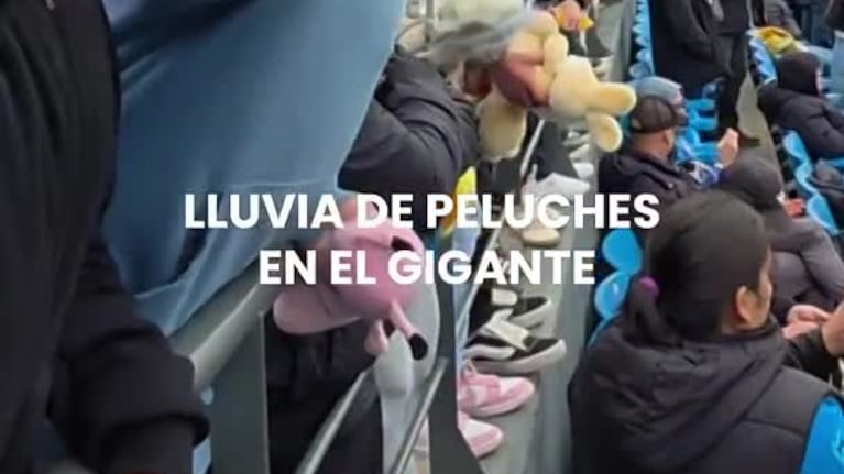 Lluvia de Peluches en el Gigante de Alberdi