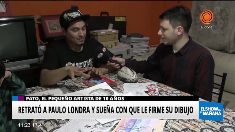 Dibujó a Paulo Londra y quiere conocerlo