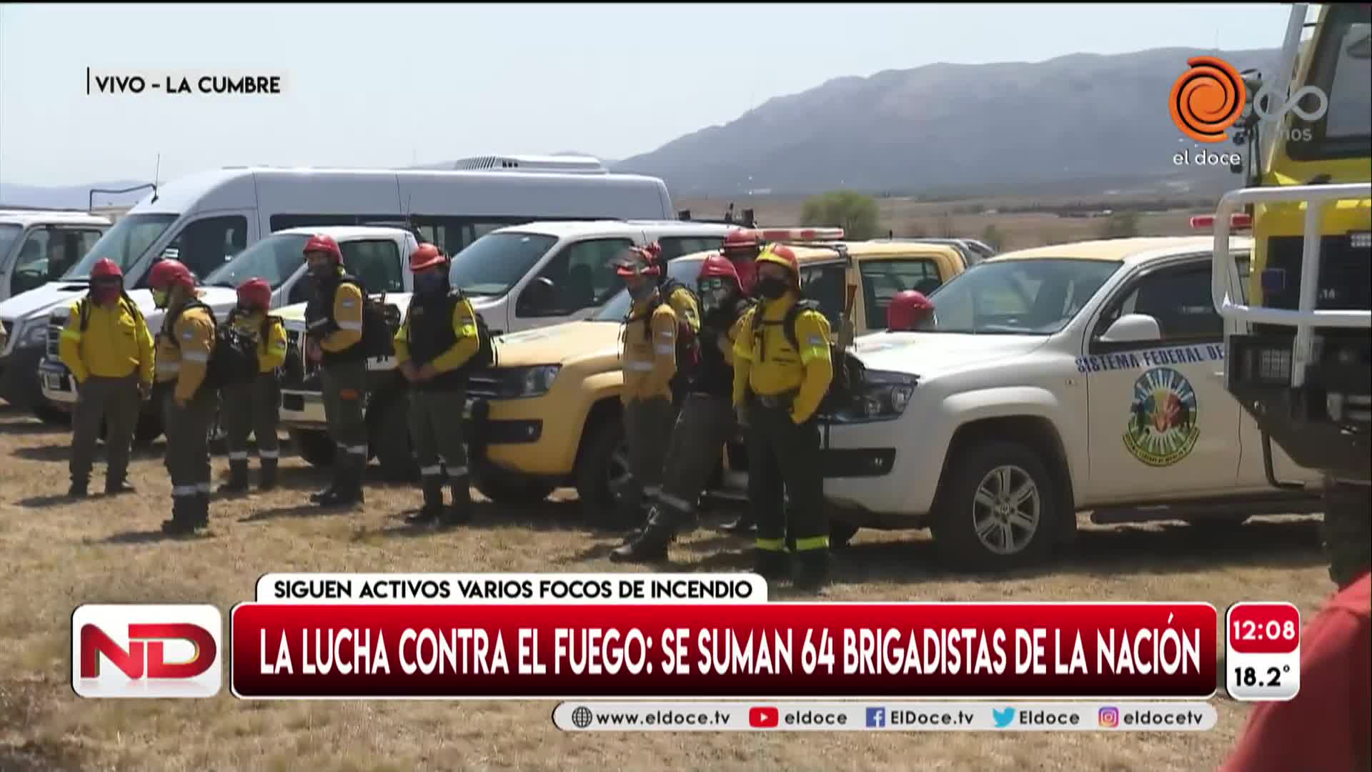 Incendios: llegaron brigadistas de la Nación para la lucha